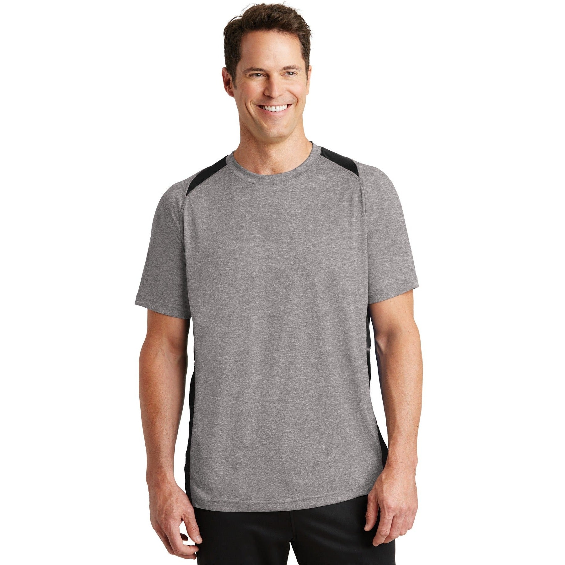 Sport-Tek-Sport-Tek® Heather Colorblock Contender™ Tee. ST361-MedTech-1